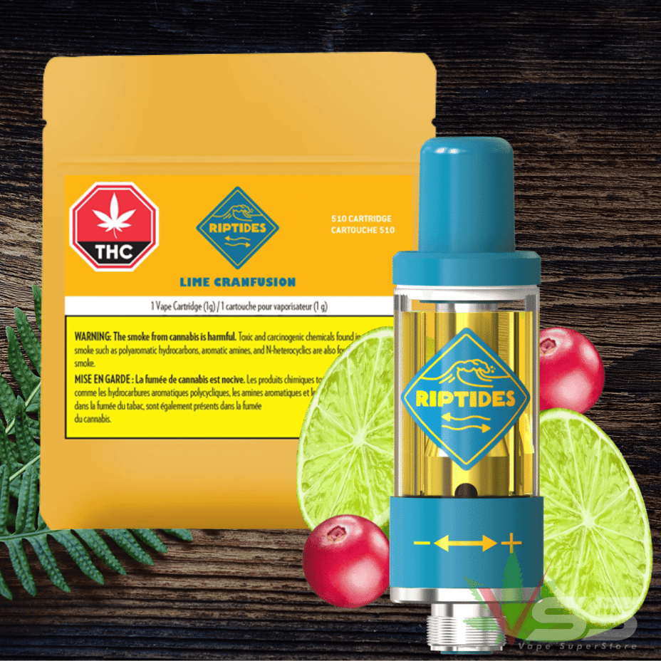 Riptides - Lime Cranfusion Distillate 510 Vape Cartridge - 1g Morden Vape SuperStore and Cannabis Manitoba Canada