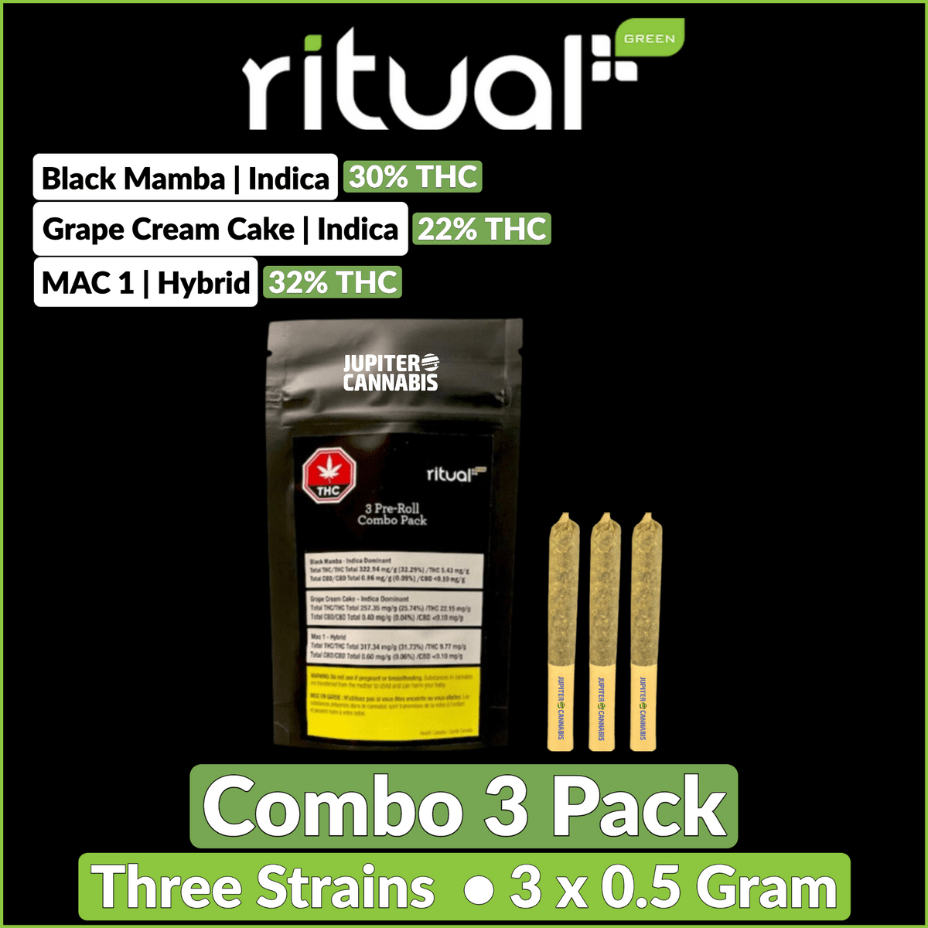 Ritual Pre-Rolls 3x0.5g Ritual Sticks Combo Pack Pre-Rolls-3x0.5g-Morden Vape & Cannabis Manitoba
