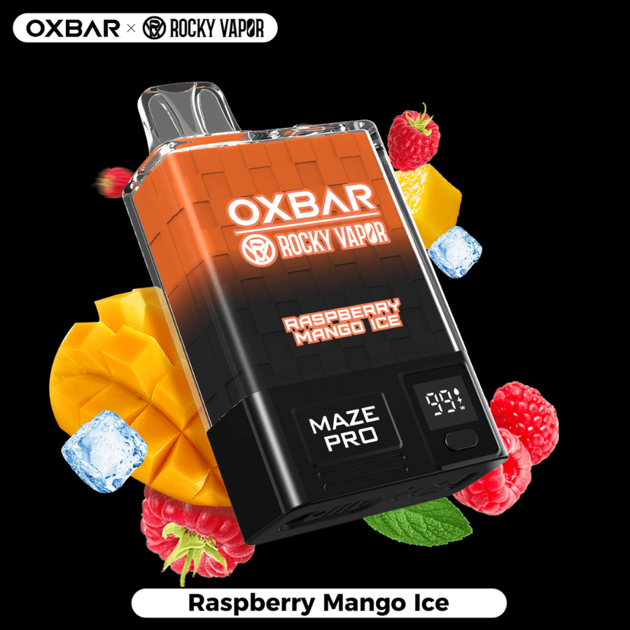 Rocky Vapor Disposables 20mg / 10000Puffs OXBAR Maze PRO 10,000 Disposable Vape-Raspberry Mango Ice-Morden Vape