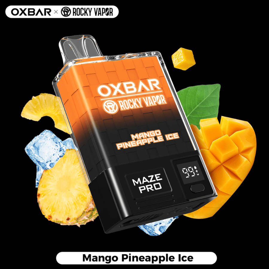 Rocky Vapor Disposables 20mg OXBAR Maze PRO 10,000 Disposable Vape-Mango Pineapple Ice-Morden Vape