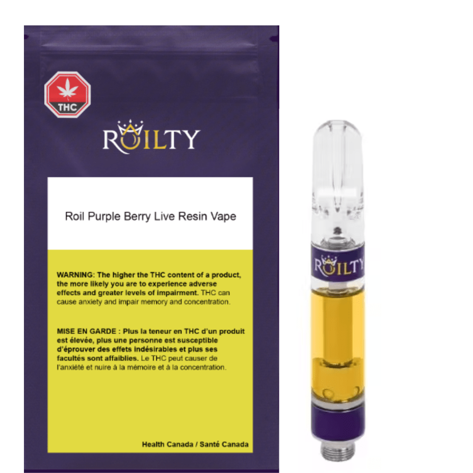 Roilty 510 Cartridges 1g Roilty Purple Berry Live Resin 510 Cart-1g - Morden Manitoba