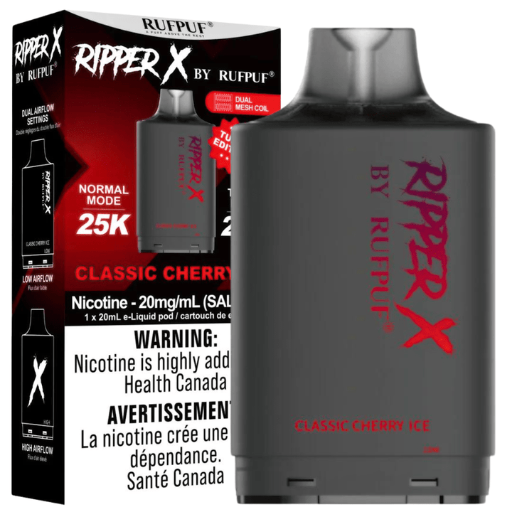 RufPuf Ripper X 35K Turbo Pod - Classic Cherry Ice Morden Vape SuperStore and Cannabis Manitoba Canada