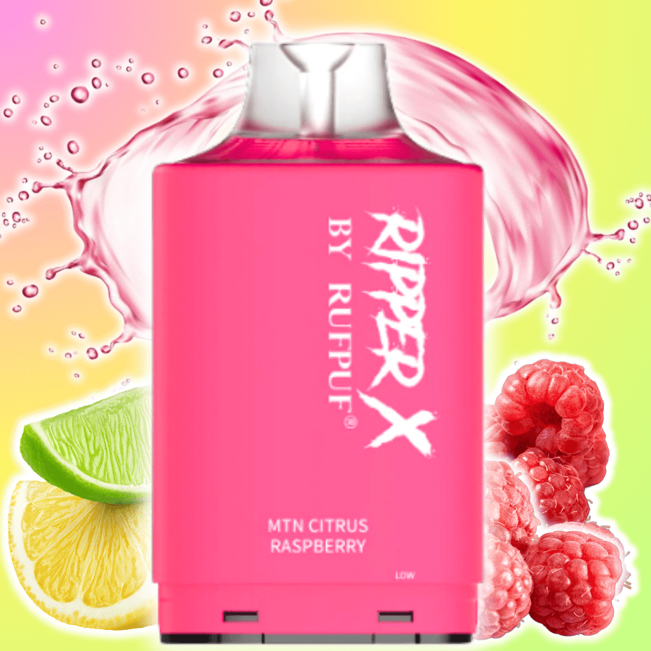 RufPuf Ripper X 35K Turbo Pod - MTN Citrus Raspberry 35000 Puffs / 20mg Morden Vape SuperStore and Cannabis Manitoba Canada