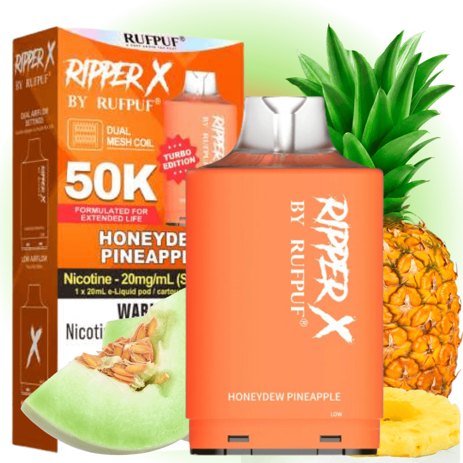 RufPuf Ripper X 50K Turbo Pod - Honeydew Pineapple Morden Vape SuperStore and Cannabis Manitoba Canada