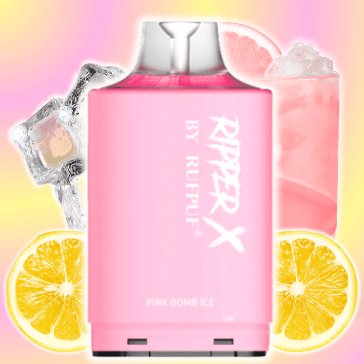 RufPuf Ripper X 75K Pod - Pink Bomb Ice 75000 Puffs / 20mg Morden Vape SuperStore and Cannabis Manitoba Canada