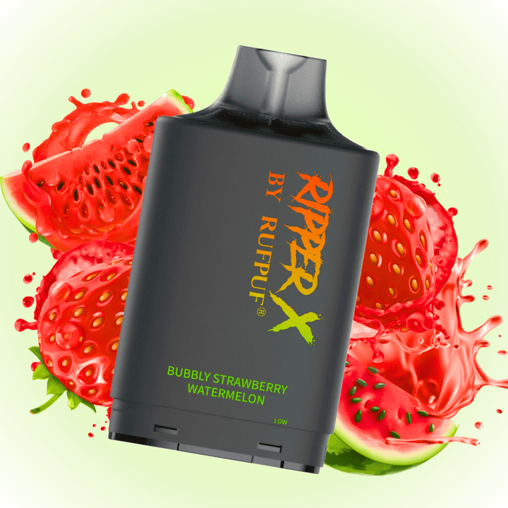 RufPuf Ripper X 75k Turbo Pod - Bubbly Strawberry Watermelon 20mg / 75000 Puffs Morden Vape SuperStore and Cannabis Manitoba Canada