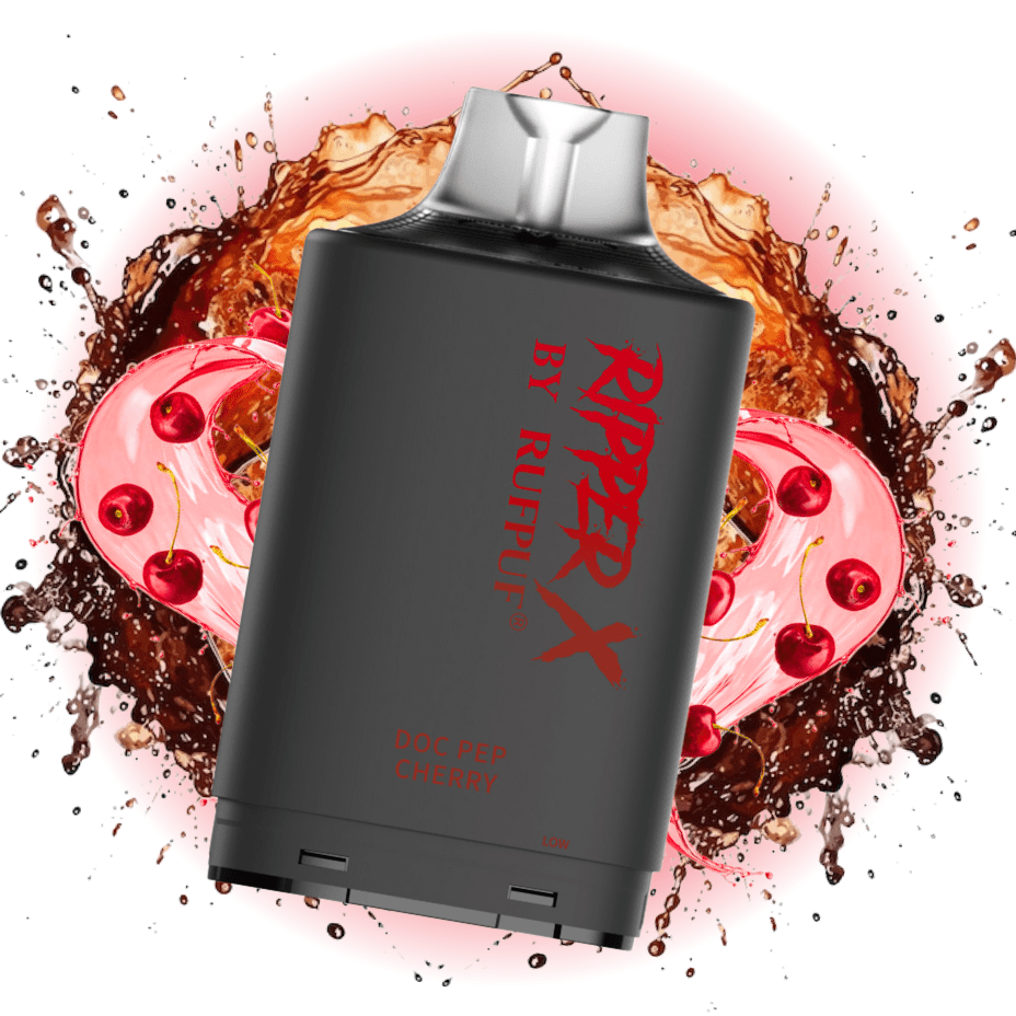 RufPuf Ripper X 75k Turbo Pod - Doc Pep Cherry 20mg / 75000 Puffs Morden Vape SuperStore and Cannabis Manitoba Canada