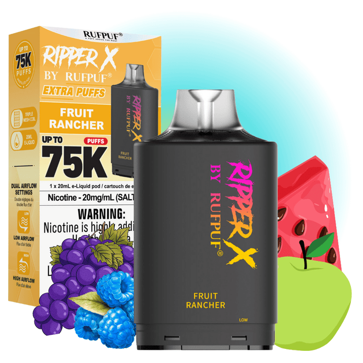 RufPuf Ripper X 75k Turbo Pod - Fruit Rancher Morden Vape SuperStore and Cannabis Manitoba Canada