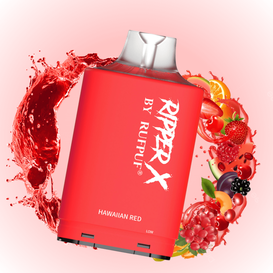 RufPuf Ripper X 75k Turbo Pod - Hawaiian Red 20mg / 75000 Puffs Morden Vape SuperStore and Cannabis Manitoba Canada