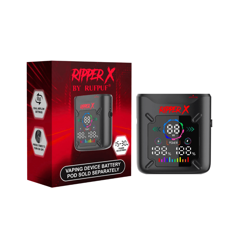 Rufpuf Ripper X Battery 100mAh Red Morden Vape SuperStore and Cannabis Manitoba Canada