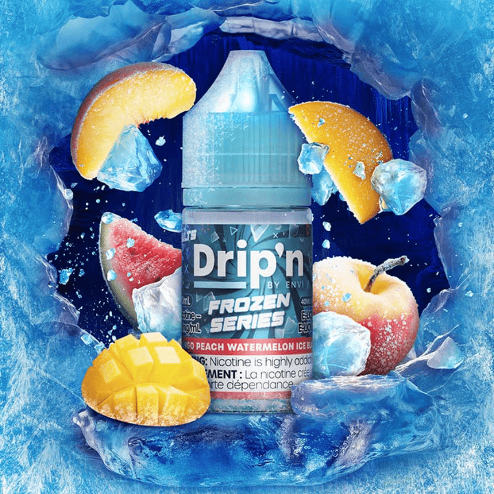 Drip'n by Envi Frozen Salt-Mango Peach Watermelon Ice Blast Morden Vape SuperStore and Cannabis Dispensary Manitoba