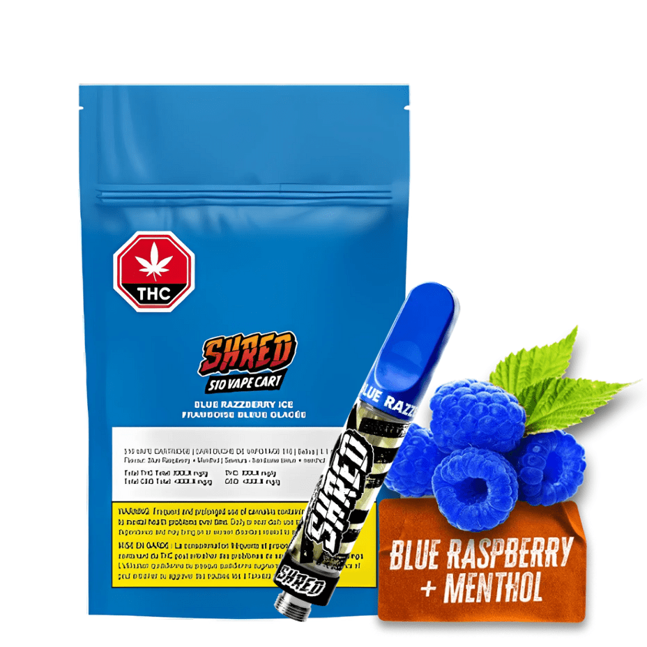 Shred Blue Razzberry Ice Hybrid Cartridge - 1.1g 1.1g Morden Vape SuperStore and Cannabis Manitoba Canada