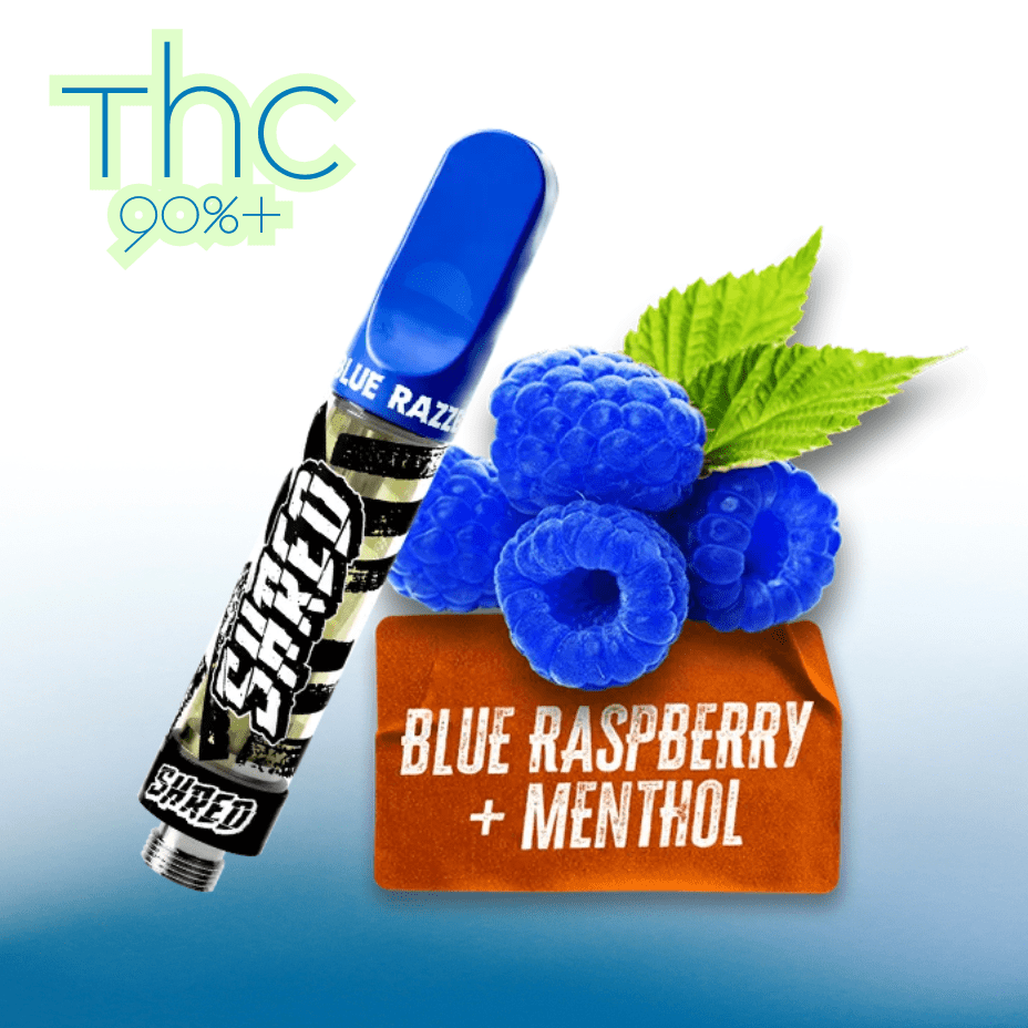 Shred Blue Razzberry Ice Hybrid Cartridge - 1.1g 1.1g Morden Vape SuperStore and Cannabis Manitoba Canada