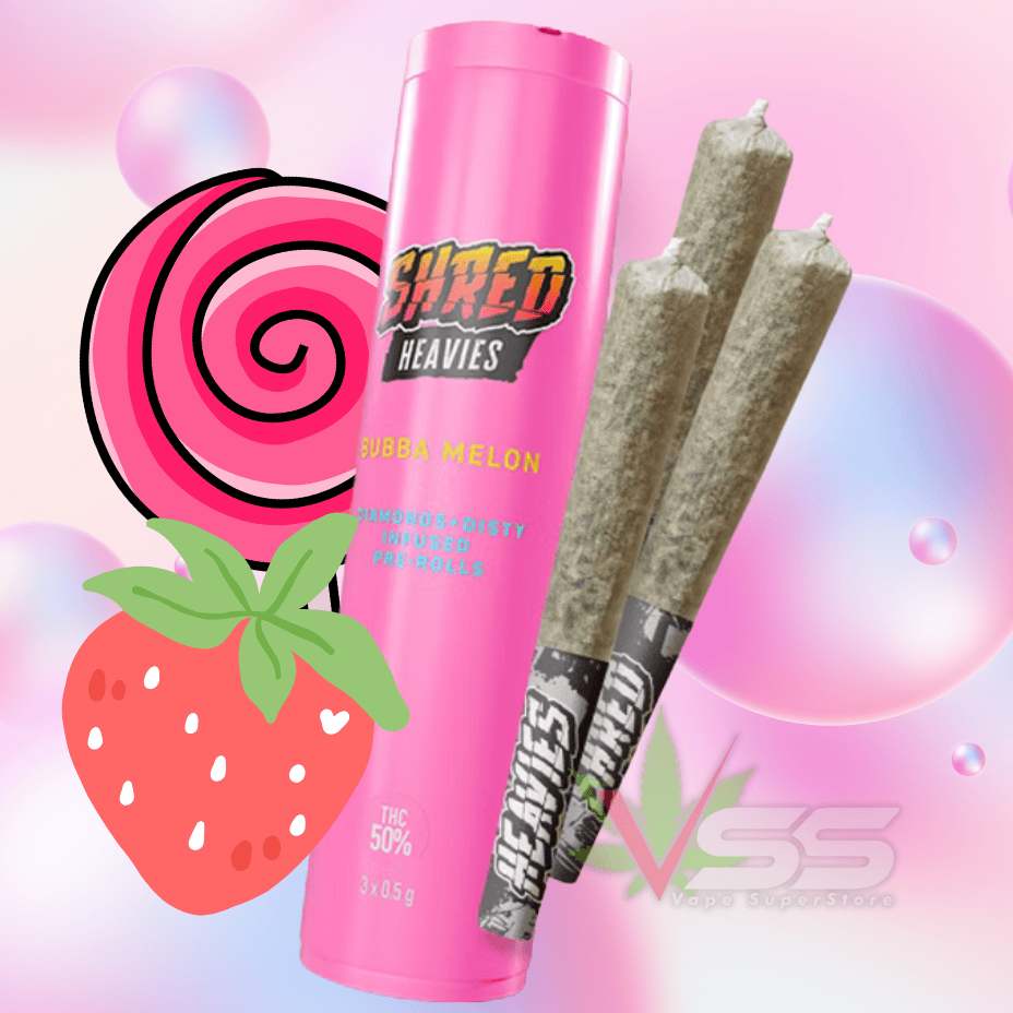 Shred - Bubba Melon Heavies Infused Pre-rolls 3x0.5g Morden Vape SuperStore and Cannabis Manitoba Canada