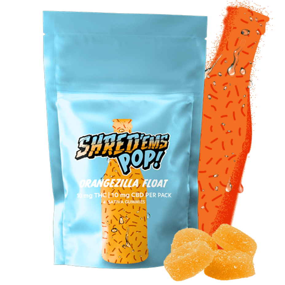 Shred'ems Orangezilla Float THC:CBD Gummies
