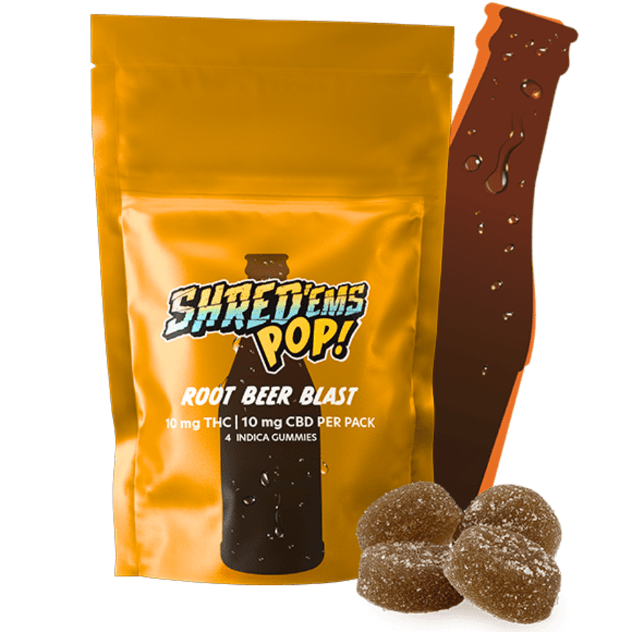 Shred'Em Edibles 4x0.5g Shred'ems Root Beer Blast Sativa Gummies-Manitoba