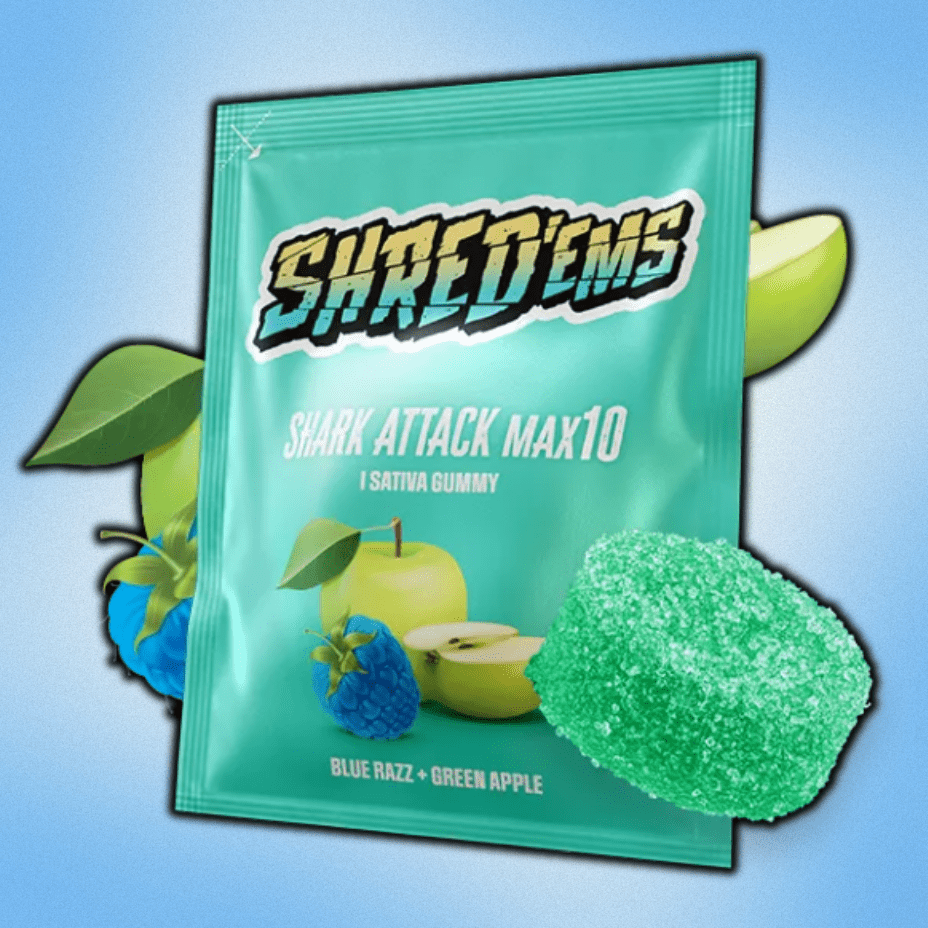 Shred'ems MAX10 Shark Attack Gummy - 1x10mg 1x10mg Morden Vape SuperStore and Cannabis Manitoba Canada