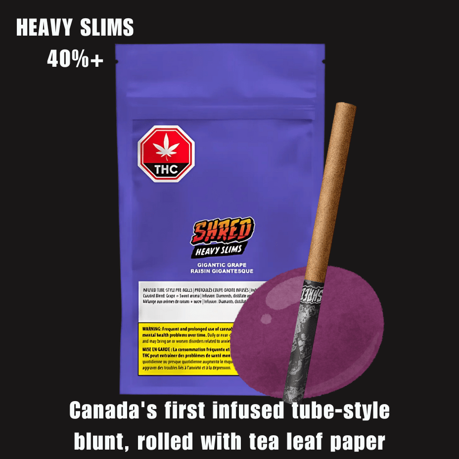 Shred Heavy Slims Gigantic Grape Infused Blunts - 10x0.5g Morden Vape SuperStore and Cannabis Manitoba Canada