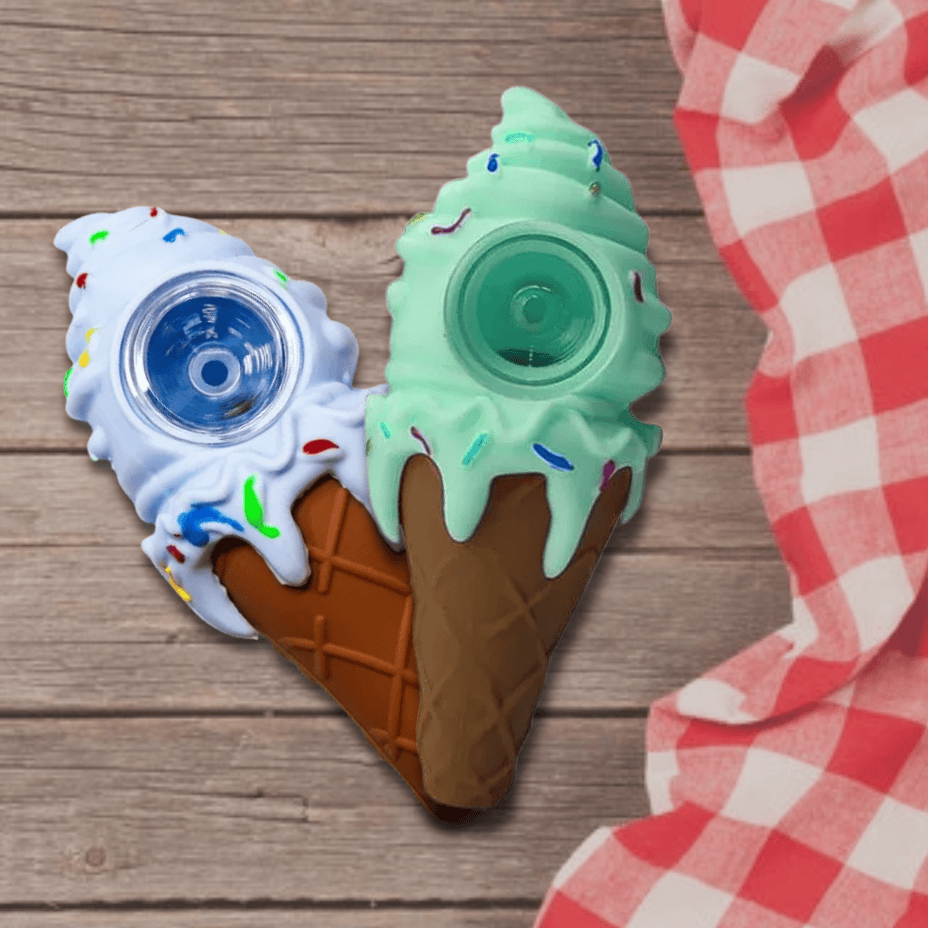 Silicone Ice Cream Hand Pipe Morden Vape SuperStore and Cannabis Manitoba Canada