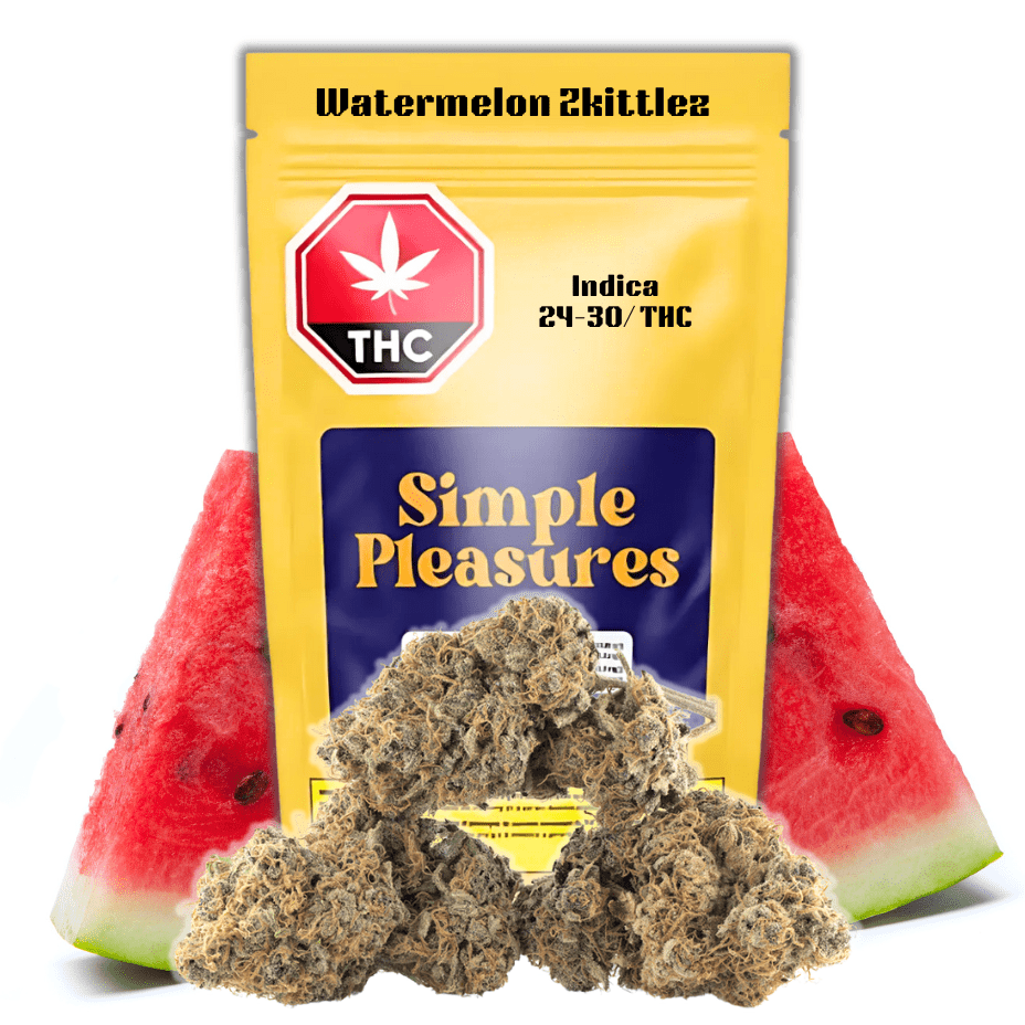 Simple Pleasures Watermelon Zkittlez Flower - 14g 14g Morden Vape SuperStore and Cannabis Manitoba Canada