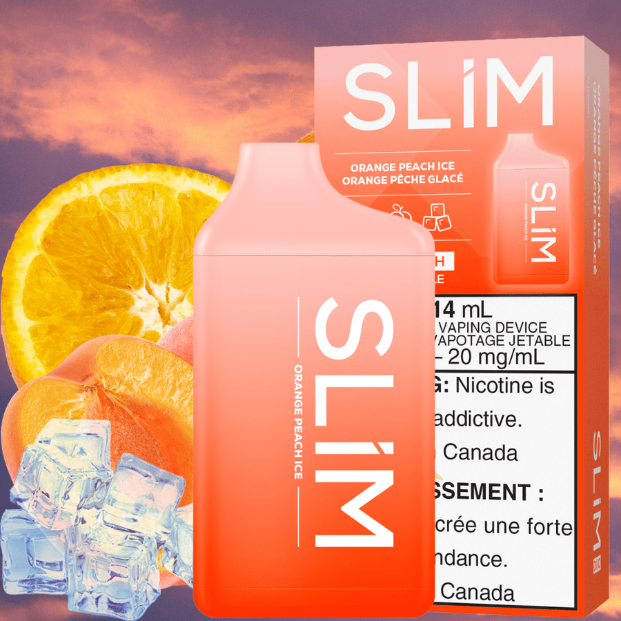 Slim Disposables 14mL / 20mg Slim 7500 Rechargeable Disposable Vape-Orange Peach Ice-Morden Vape SuperStore & Cannabis MB, Canada