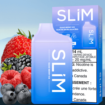 Slim 14mL / 20mg Slim 7500 Rechargeable Disposable Vape-Quad Berry Ice-Morden Vape Superstore