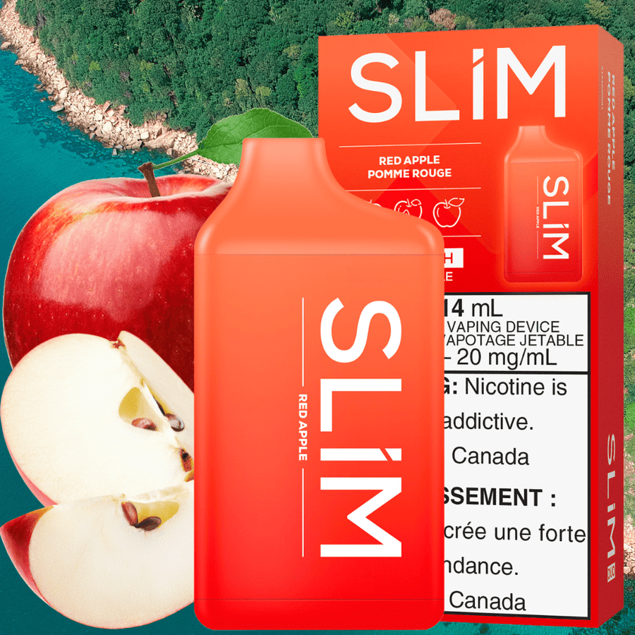 Slim Disposables 14mL / 20mg Slim 7500 Rechargeable Disposable Vape-Red Apple-Morden Vape SuperStore & Cannabis MB, Canada