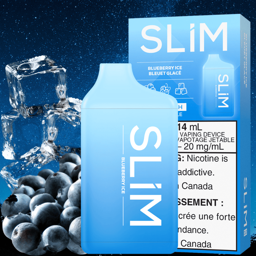 Slim Disposables 14mL / 20mg Slim 7500 Rechargeable Disposable Vape-Blueberry Ice-Morden Vape SuperStore & Cannabis MB, Canada