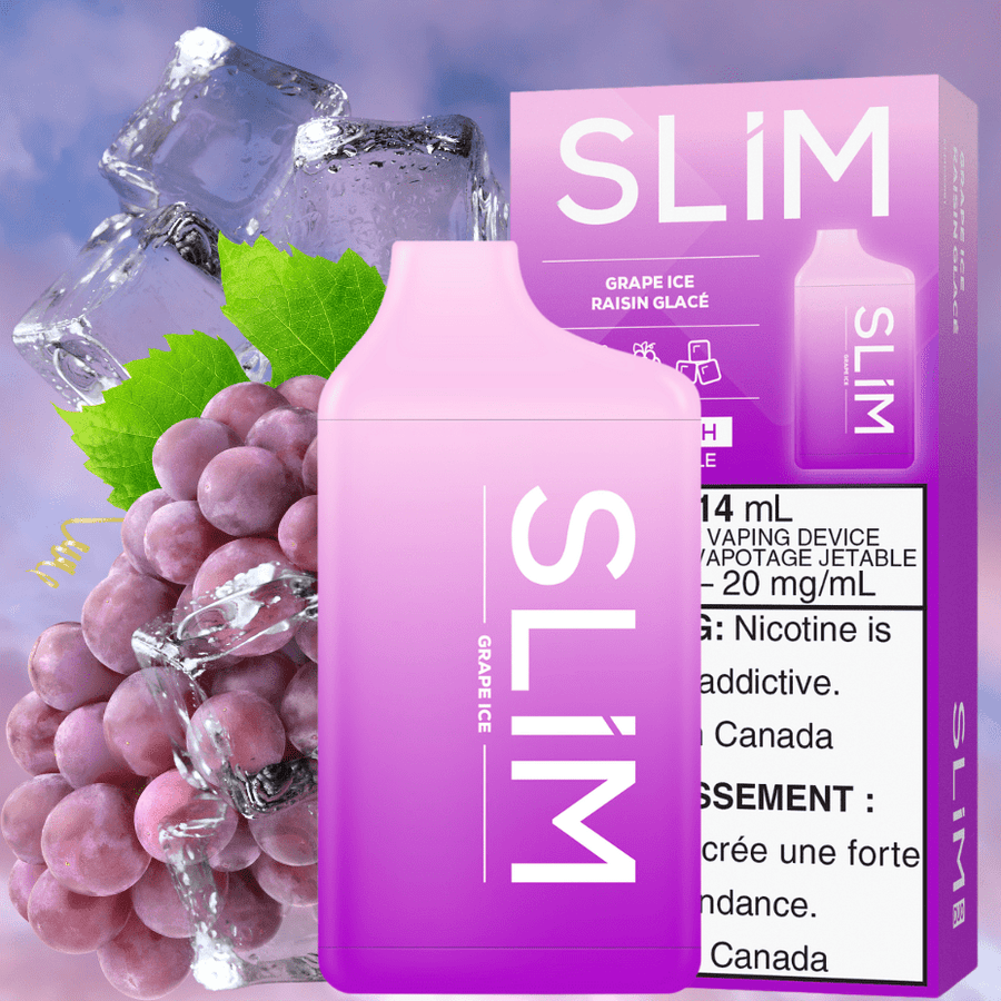 Slim Disposables 14mL / 20mg Slim 7500 Rechargeable Disposable Vape-Grape Ice-Morden Vape SuperStore & Cannabis MB, Canada
