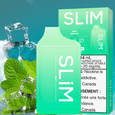 Slim 14mL / 20mg Slim 7500 Rechargeable Disposable Vape-Mint-Morden Vape Superstore