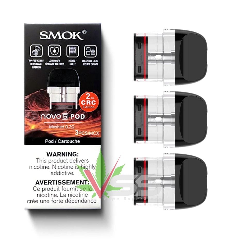 Smok Novo 5 Replacement Pods (3 Pack) 0.7Ω 2mL (MTL) Morden Vape SuperStore and Cannabis Manitoba Canada