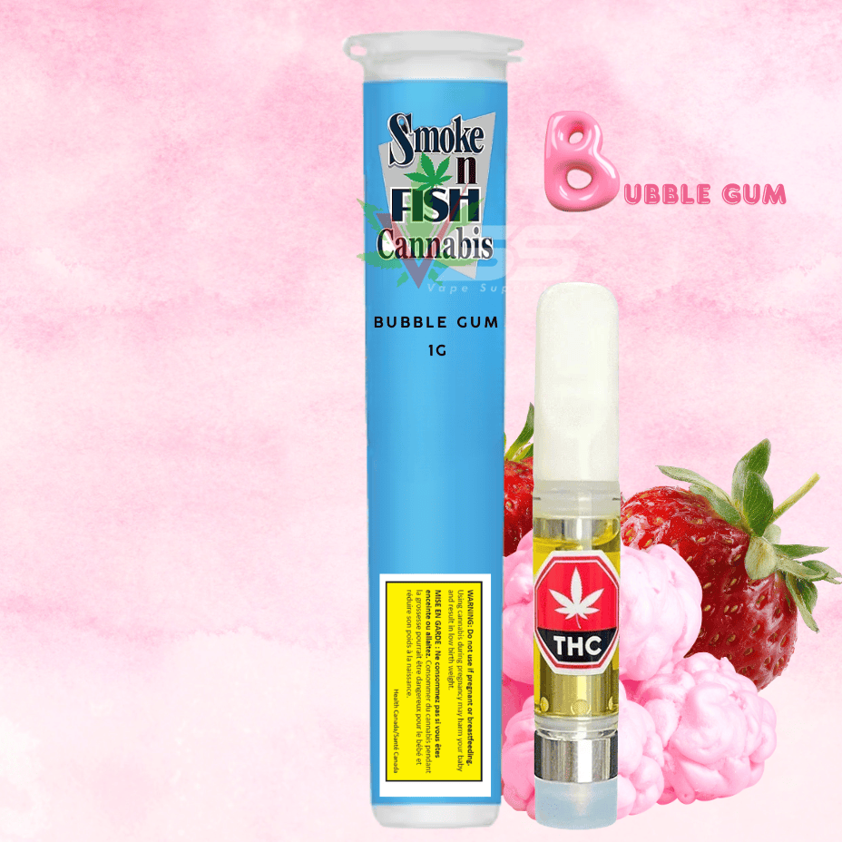 Smoke n Fish - Bubble Gum Indica 510 Vape Cartridge - 1g Morden Vape SuperStore and Cannabis Manitoba Canada