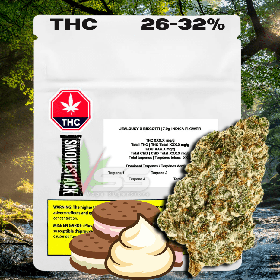 SmokeStack - Jealousy x Biscotti Indica Flower 7g Morden Vape SuperStore and Cannabis Manitoba Canada