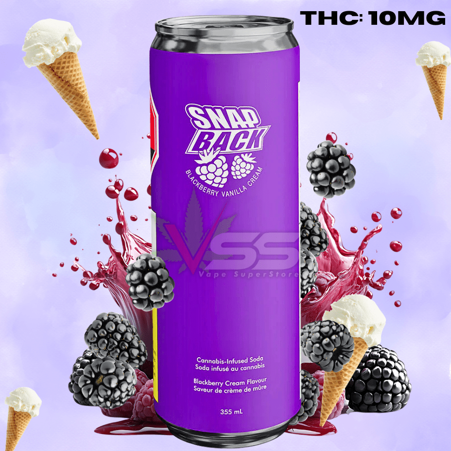 Snap Back - Blackberry Vanilla Cream THC Beverage 355ml Morden Vape SuperStore and Cannabis Manitoba Canada