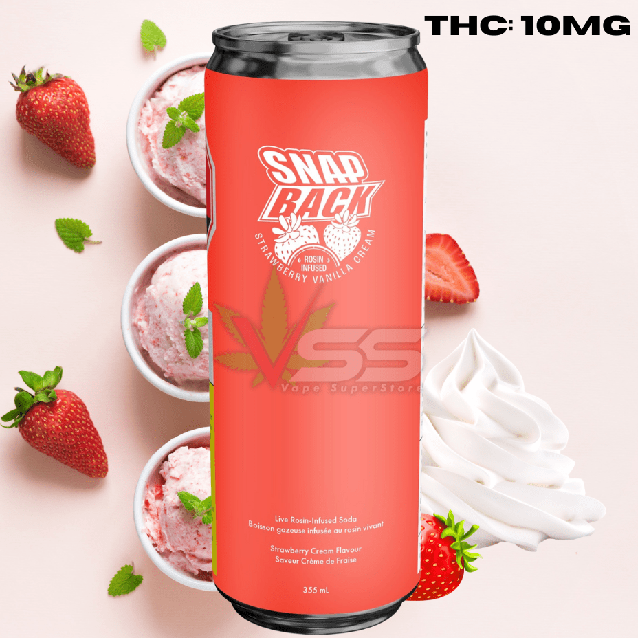 Snap Back - Strawberry Creamsicle Rosin THC Beverage 355ml Morden Vape SuperStore and Cannabis Manitoba Canada
