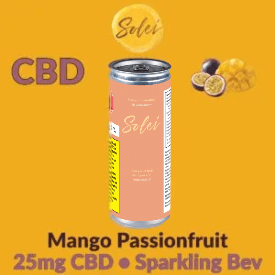 Solei Beverages 355ml Solei Mango Passionfruit CBD Sparkling Beverage-355ml-Morden Vape SuperStore