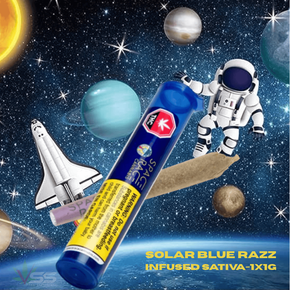Space Race Solar Blue Razz Infused Sativa Pre-Roll - 1x1g Morden Vape SuperStore and Cannabis Manitoba Canada