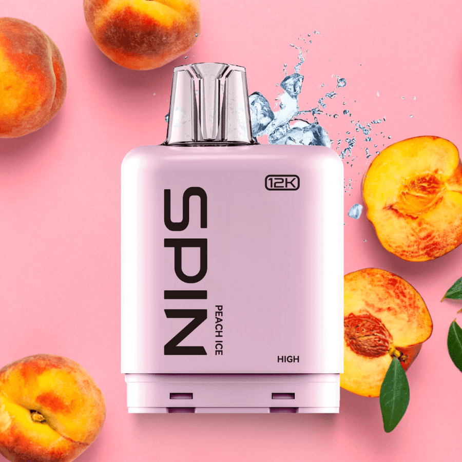 Spin Fizz X Closed Pod System 12000 Puffs / 20mg Spin Fizz X Pod 12000 - Peach Ice in Manitoba Canada at Morden Vape