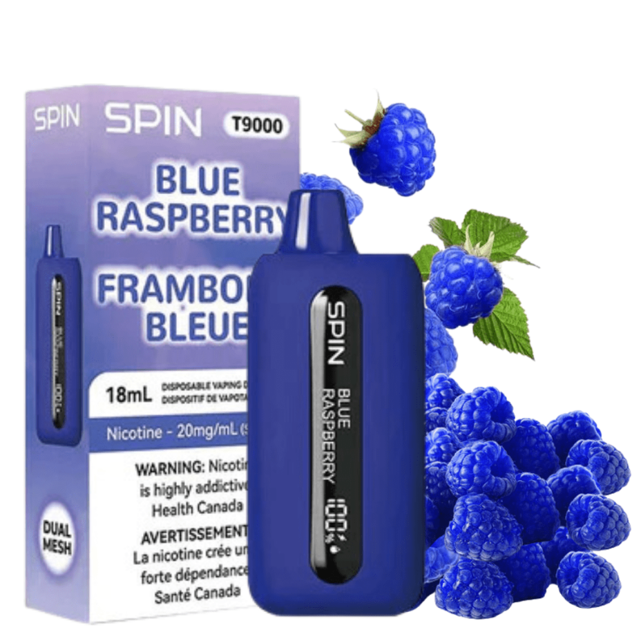 Spin Vape Disposables 20mg / 9000 Puffs Spin T9000 Disposable Vape-Blue Raspberry-Morden Vape SuperStore MB