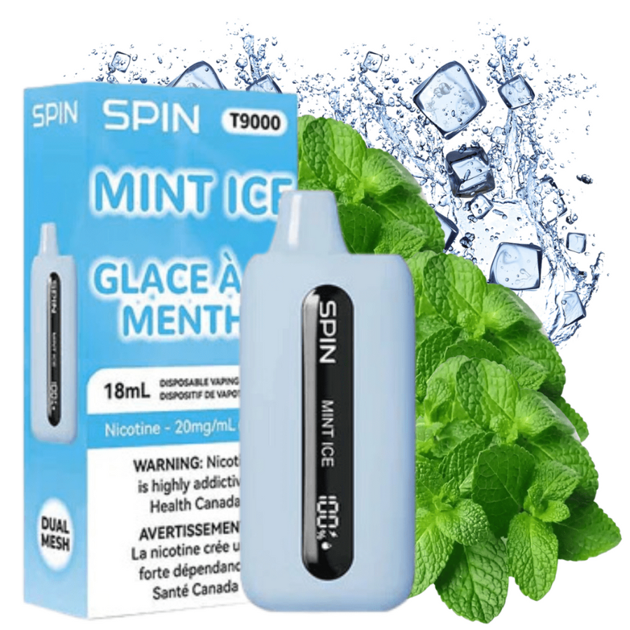 Spin Vape Disposables 20mg / 9000 Puffs Spin T9000 Disposable Vape-Mint Ice-Morden Vape SuperStore, MB Canada