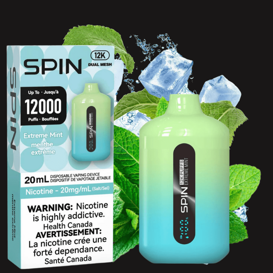 Spin Vape Disposables 20mg Spin 12,000 Disposable Vape-Extreme Mint-Morden VSS