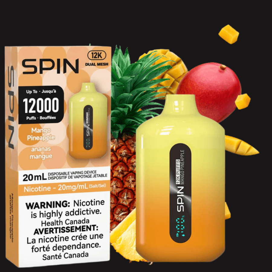 Spin Vape Disposables 20mg Spin 12,000 Disposable Vape-Mango Pineapple-Morden VSS