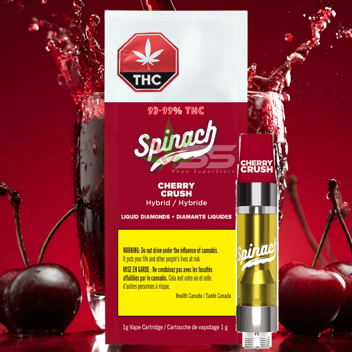 Spinach - Cherry Crush Liquid Diamonds Vape Cartridge - 1g Morden Vape SuperStore and Cannabis Manitoba Canada