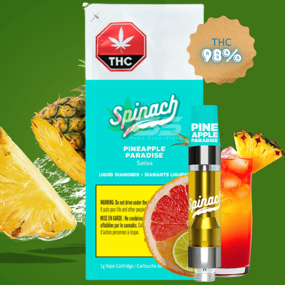 Spinach Pineapple Paradise Liquid Diamonds Cartridge - 1g Morden Vape SuperStore and Cannabis Manitoba Canada
