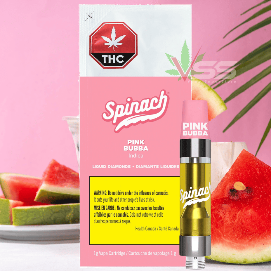 Spinach - Pink Bubba Liquid Diamonds Vape Cartridge - 1g Morden Vape SuperStore and Cannabis Manitoba Canada