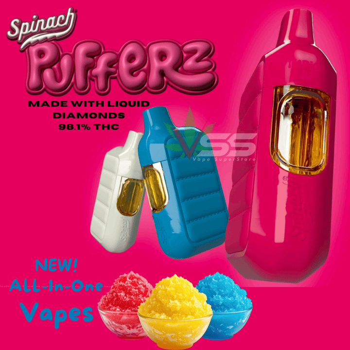 Spinach Pufferz - Pineapple Coconut AIO Liquid Diamond Vape Morden Vape SuperStore and Cannabis Manitoba Canada