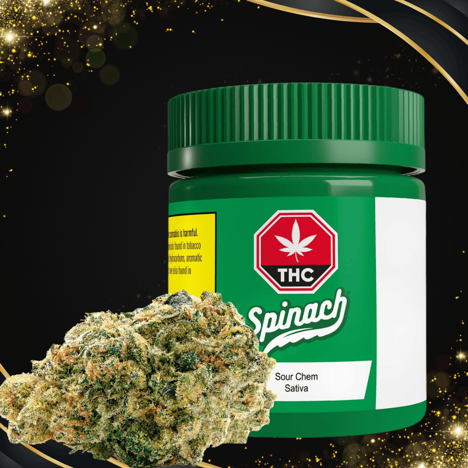 Spinach Sour Chem Sativa Flower-14g Morden Vape SuperStore and Cannabis Manitoba Canada