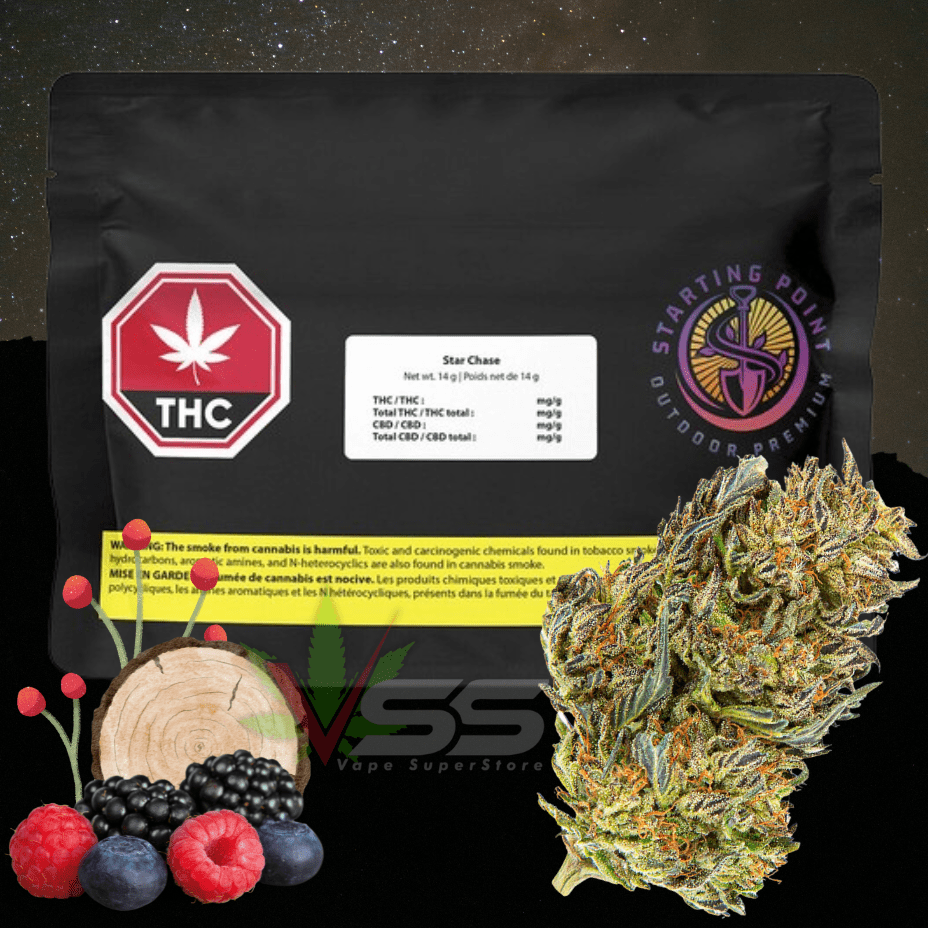 Starting Point! Star Chase Hybrid Flower 14g Morden Vape SuperStore and Cannabis Manitoba Canada