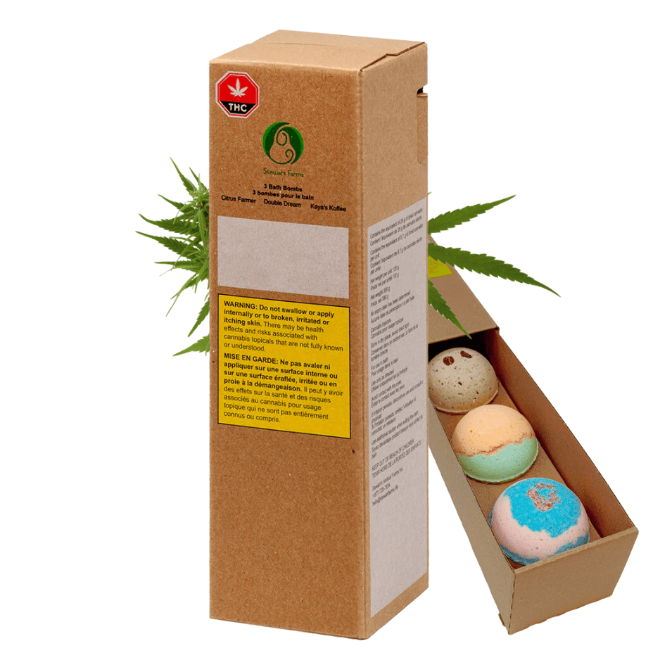 Stewart Farms Triple Pack THC Bath Bombs 1:1 - 3x130g Morden Vape SuperStore and Cannabis Manitoba Canada