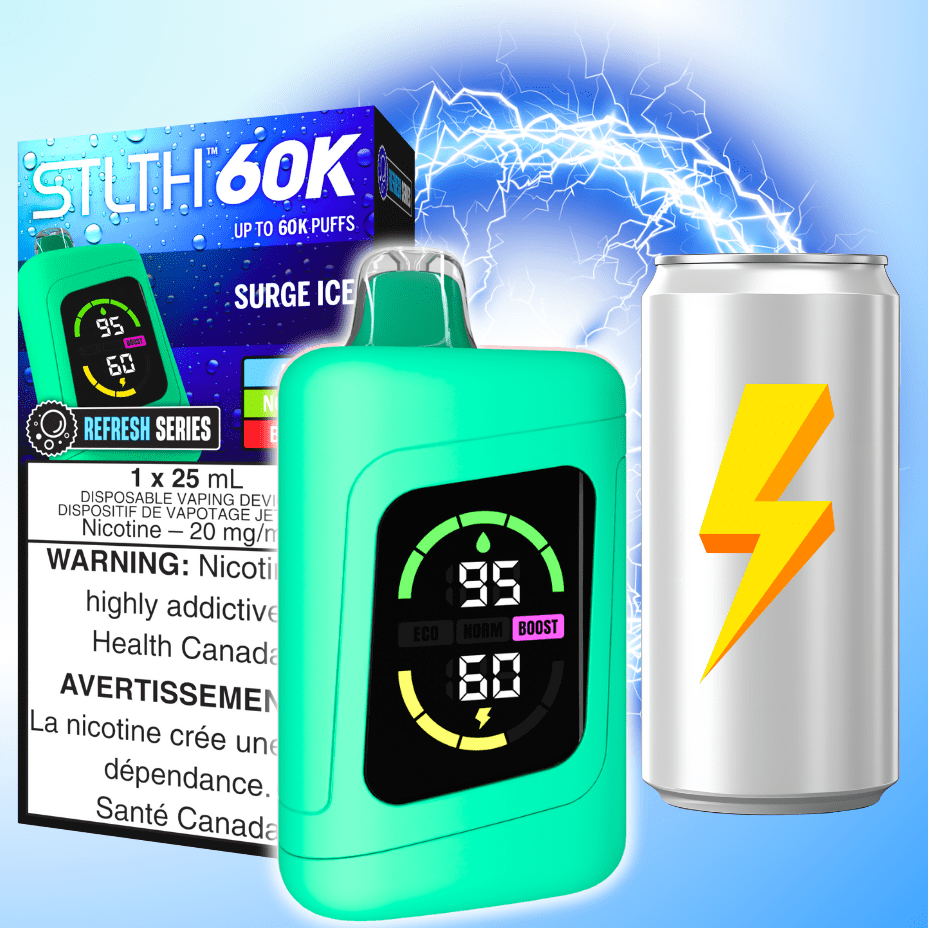 STLTH 60K Disposable Vape REFRESH-Surge Ice 20mg / 60000 Puffs Morden Vape SuperStore and Cannabis Manitoba Canada